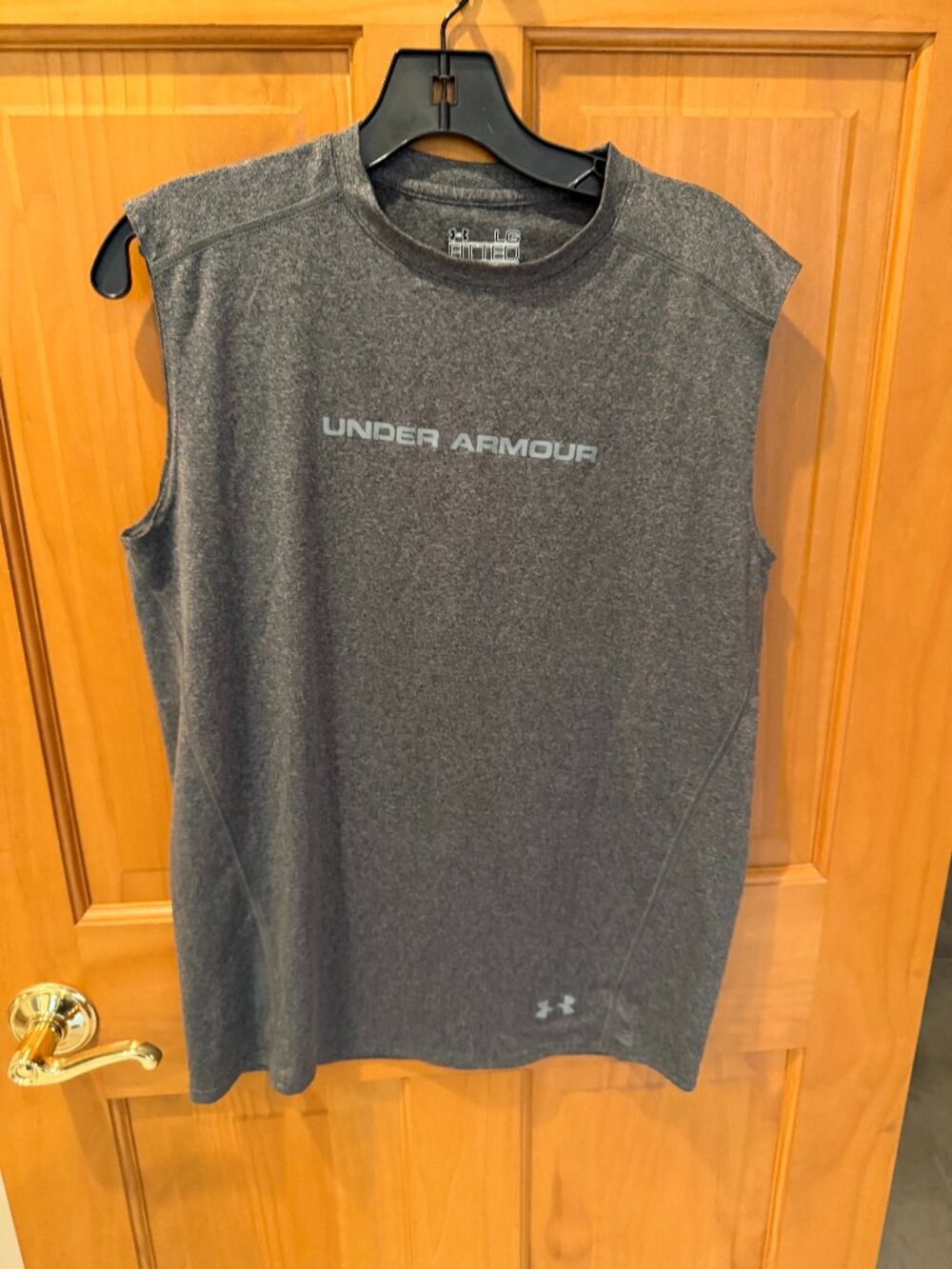 Under Armour Muscle Shirt/Tank Top  -Charcoal Gray - Large - Mens